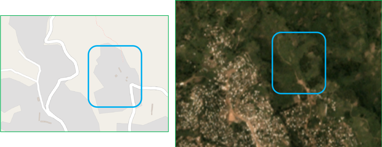 OSM vs lower resolution Planet imagery