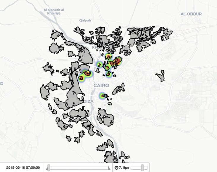 Commuting locations in Cairo