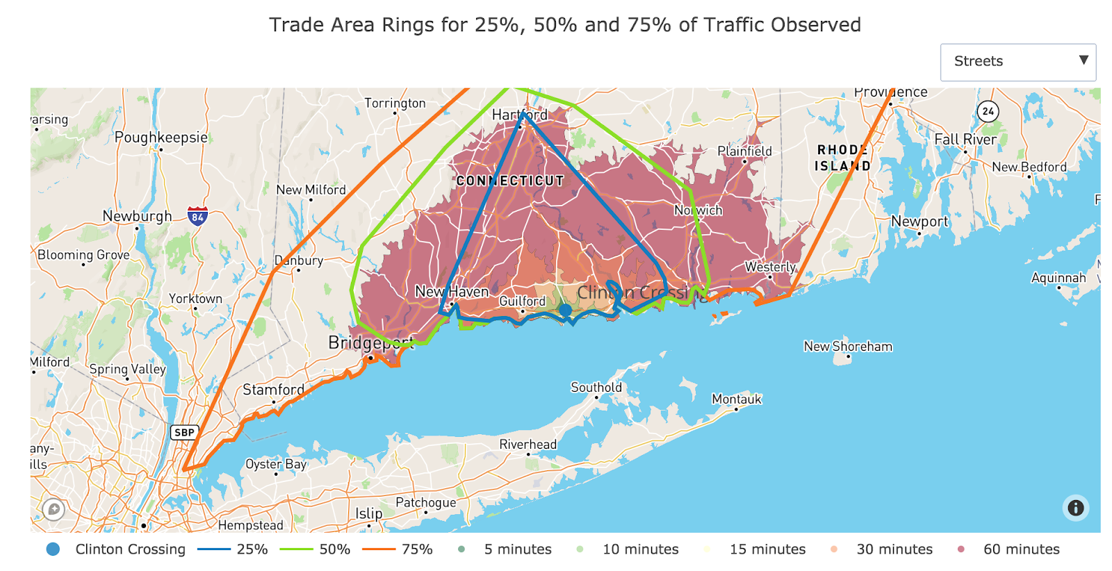 Tanger Outlets locations trade area