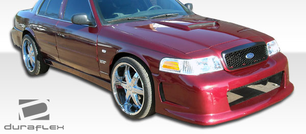 Brightt Duraflex ED-JUK-379 Racer 3 Side Skirts Rocker Panels 2 Piece Body Kit Compatible With Mustang 2005-2014