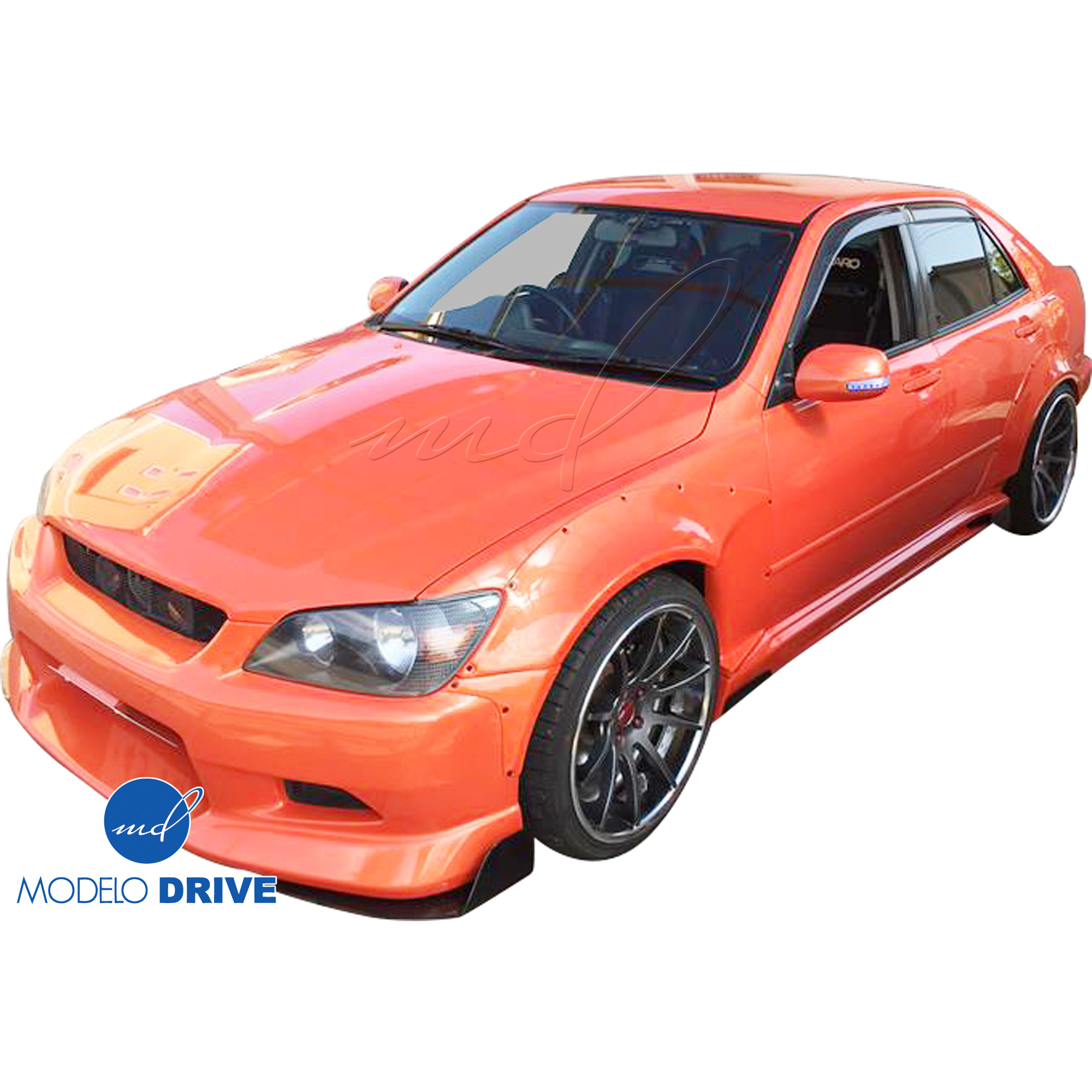 FRP MSV Wide Body 40mm Fender Flares (front) 4pc IS300 4dr For Lexus IS