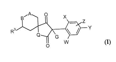 Imagen de la patente 4-CETOLACTAMAS Y -LACTONAS 3-FENIL-3-SUBSTITUIDAS ESPIROCICLICAS.
