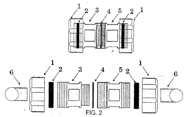 Imagen de la patente CONEXIoN DE COMPRESION EN DOS PARTES UNIDAS AL CENTRO PARA REPARACION DE FUGAS EN TUBOS DE FLUIDO