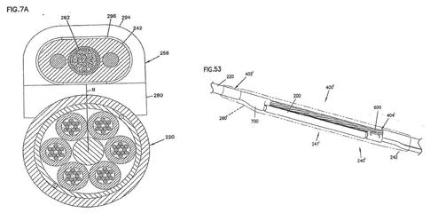 Imagen de la patente CONFIGURACIoN DE SEPARACIoN DE CABLE DE FIBRA oPTICA CON BLOQUE EN "Y".