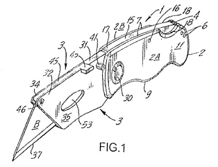 Imagen de la patente CUCHILLO UTILITARIO PLEGABLE