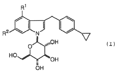 Imagen de la patente DERIVADOS DE 1-(-D-GLUCOPIRANOSIL)-3-(4-CICLOPROPILFENILMETIL)-4-HALOGENO INDOL Y USO DE LOS MISMOS COMO INHIBIDORES DE LOS TRANSPORTADORES DE GLUCOSA DEPENDIENTES DE SODIO.