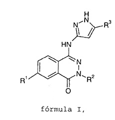 Imagen de la patente DERIVADOS DE FTALAZINONA PIRAZOL, SU FABRICACION Y USO COMO AGENTES FARMACEUTICOS.