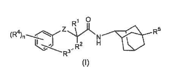 Imagen de la patente DERIVADOS DE N-2 ADAMANTANIL-2-FENOXI-ACETAMIDA COMO INHIBIDORES DE DESHIDROGENASA 11-BETA HIDROXIESTEROIDE.