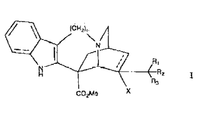 Imagen de la patente DERIVADOS FLUORADOS DE CATARANTINA, SU PREPARACION Y SU UTILIZACION COMO PRECURSORES DE ALCALOIDES DIMERICOS VINCA.
