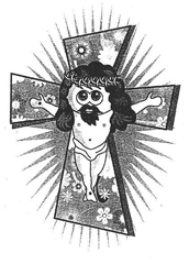 Imagen de la patente DIBUJO INDUSTRIAL CRUZ CON JESuS CRISTO APLICABLE A ARTICULOS DE BISUTERIA.