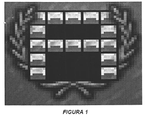 Imagen de la patente DIBUJO INDUSTRIAL PARA ORNAMENTACION APLICABLE A FRENTE DE MAQUINA RECREATIVA.