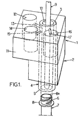 Imagen de la patente DISPOSITIVO PARA SOPLAR RECIPIENTES TERMOPLASTICOS.