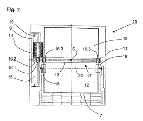 Imagen de la patente ELEVADOR CON MEDIO DE TRANSMISION TIPO CORREA, PARTICULARMENTE CORREA TRAPEZOIDAL DENTADA, QUE SIRVE DE MEDIO DE SOPORTE Y/O DE IMPULSION.