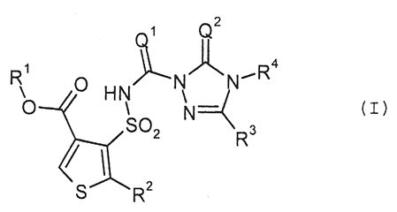 Imagen de la patente HERBICIDAS A BASE DE TIEN-3-IL-SULFONILAMINO(TIO)-CARBONIL-TRIAZOLIN(TIO)ONAS SUBSTITUIDAS.
