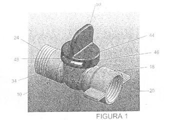Imagen de la patente LLAVE DE PASO PARA CONTROL DE FLUIDOS.