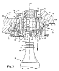 Imagen de la patente MAQUINA PARA EL TRATAMIENTO DE BOTELLAS QUE ESTAN EQUIPADAS CON UN CARTUCHO DE CONEXION INTERCAMBIABLE.