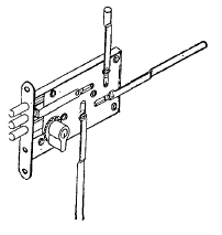 Imagen de la patente MODELO DE CERRADURA CON CUATRO CERROJOS, UNO DE ELLOS TRIPLE QUE SON APLICADOS A CUALQUIER TIPO DE PUERTA DE MADERA, DE METAL CORREDIZAS Y CORTINAS METALICAS.