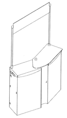 Imagen de la patente MODELO INDUSRIAL DE MESA DOBLE PARA DEGUSTACION.