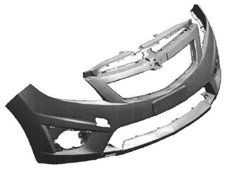 Imagen de la patente MODELO INDUSTRIAL DE DEFENSA DELANTERA DE AUTOMOVIL.