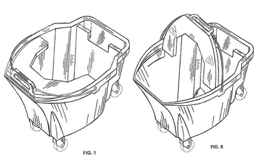 Imagen de la patente MODELO INDUSTRIAL DE UNA CUBETA PARA TRAPEADOR.