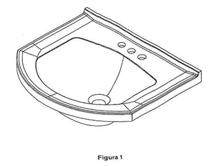 Imagen de la patente MODELO INDUSTRIAL DE LAVABO.