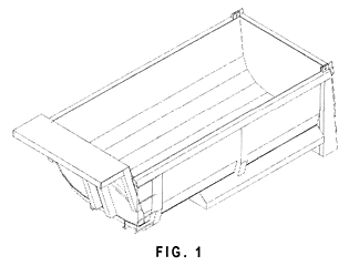 Imagen de la patente MODELO INDUSTRIAL DE CAJA DE VOLTEO PARA CAMION.