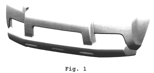 Imagen de la patente MODELO INDUSTRIAL DE PARACHOQUES FRONTAL PARA AUTOMOVIL.