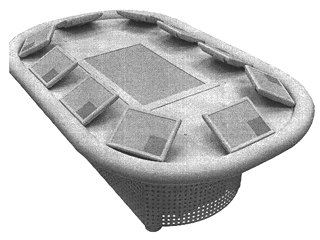 Imagen de la patente MODELO INDUSTRIAL DE MESA DE JUEGO.