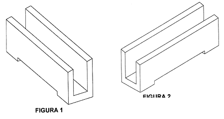 Imagen de la patente MODELO INDUSTRIAL DE BLOQUE TIPO "U".