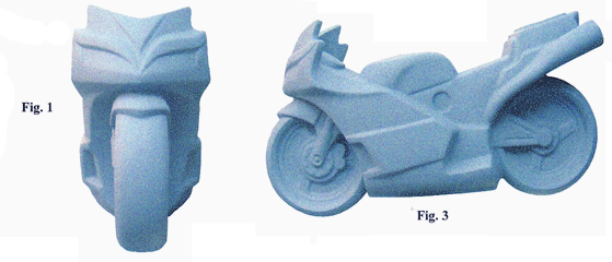 Imagen de la patente MODELO INDUSTRIAL DE CARCASA DE MOTO PARA JUEGO TRAGAMONEDAS