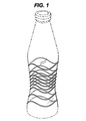 Imagen de la patente MODELO INDUSTRIAL DE BOTELLA Y PORCIONES DE LA MISMA.