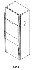 Imagen de la patente MODELO INDUSTRIAL DE REFRIGERADOR DOMESTICO.