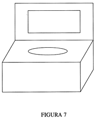 Imagen de la patente MODELO INDUSTRIAL DE CAJA PLEGADIZA PARA PAÑUELOS DESECHABLES CON PORTARRETRATO.