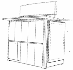 Imagen de la patente MODELO INDUSTRIAL DE KIOSCO BUHONERO.