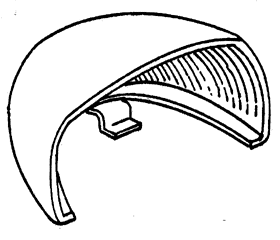 Imagen de la patente MODELO INDUSTRIAL DE CASQUILLO CON ANCLA ANTIVOLCADURAS PARA CALZADO DE PROTECCION