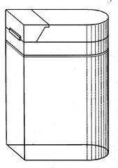 Imagen de la patente MODELO INDUSTRIAL DE UN ESTUCHE CONTENEDOR DE PASTILLAS