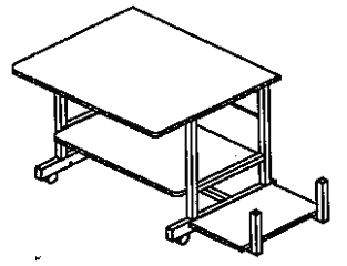 Imagen de la patente MODELO INDUSTRIAL DE MUEBLE PARA COMPUTADORA