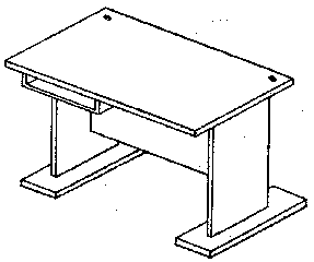 Imagen de la patente MODELO INDUSTRIAL DE MUEBLE TIPO ESCRITORIO