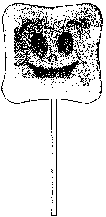 Imagen de la patente MODELO INDUSTRIAL DE PALETA DE CARAMELO EN FORMA DE GALLETA