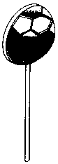 Imagen de la patente  MODELO INDUSTRIAL DE PALETA DE CARAMELO EN FORMA DE UN BALON EN CORTE TRANSVERSAL