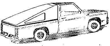 Imagen de la patente MODELO INDUSTRIAL DE CABINA TRASERA TRIANGULAR DE CAMIONETA PICK UP