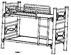 Imagen de la patente MODELO INDUSTRIAL DE CAMA Y LITERA