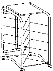 Imagen de la patente MODELO INDUSTRIAL DE MUEBLE METALICO DESARMABLE PARA EQUIPO DE SONIDO
