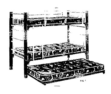 Imagen de la patente MODELO INDUSTRIAL DE LITERA CON CAMAS AUXILIARES Y ESCALERA