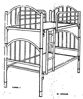 Imagen de la patente MODELO INDUSTRIAL DE LITERA Y CAMA CON ESCALERA