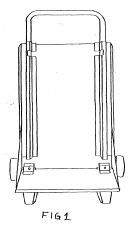 Imagen de la patente MODELO INDUSTRIAL DE CARRITO PORTA MOCHILA