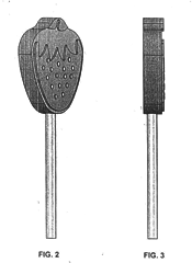 Imagen de la patente MODELO INDUSTRIAL DE PALETA EN FORMA REDONDA DE FRESA CON SUPERFICIE EN ALTO RELIEVE