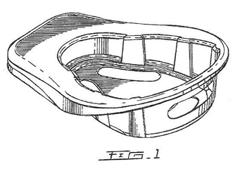 Imagen de la patente MODELO INDUSTRIAL DE ORINAL.