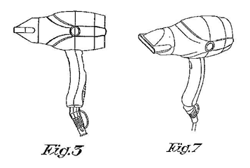 Imagen de la patente MODELO INDUSTRIAL DE SECADORA PARA EL CABELLO.