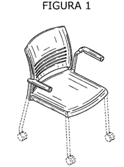 Imagen de la patente MODELO INDUSTRIAL DE SILLA.
